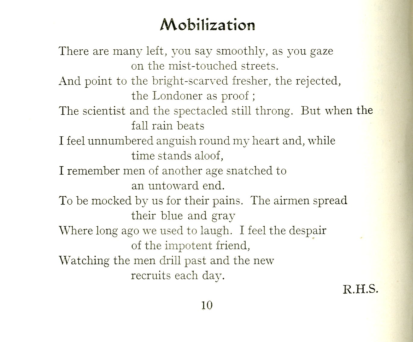 'Mobilization' from Michaelmas 1939 edition of Chanticlere
