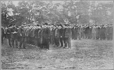 Sportsman's battalion on parade Oct. 1914