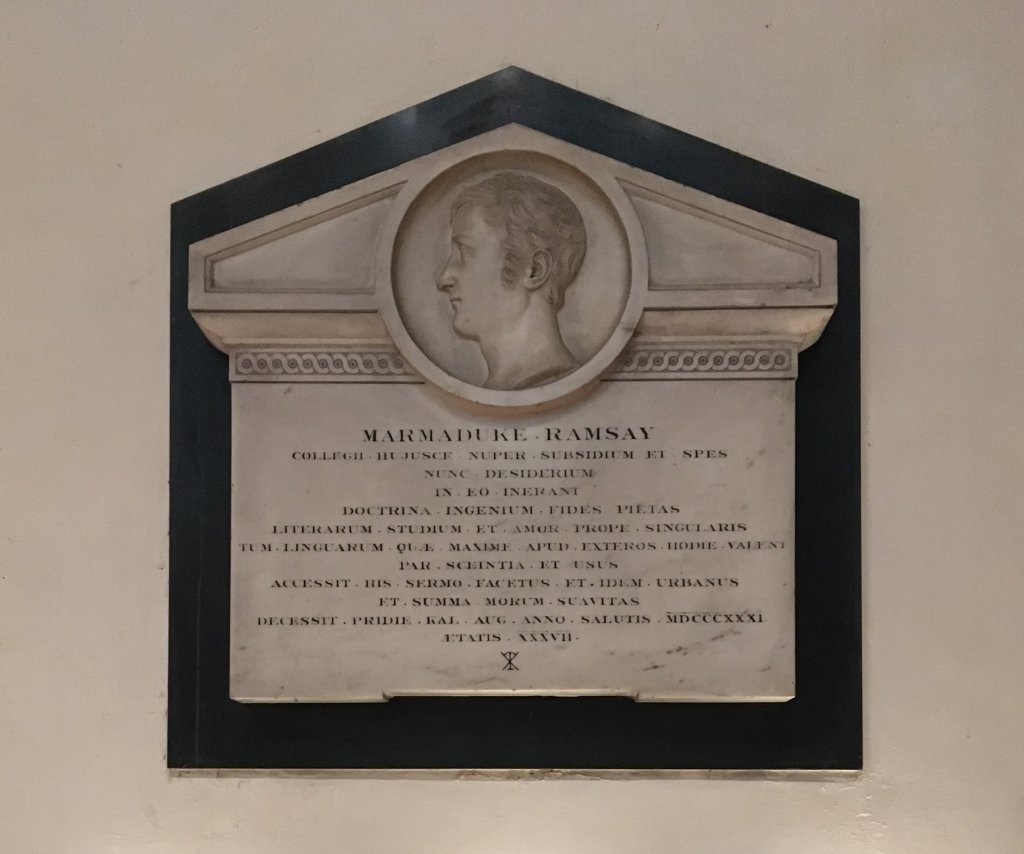 Ramsay memorial in Chapel