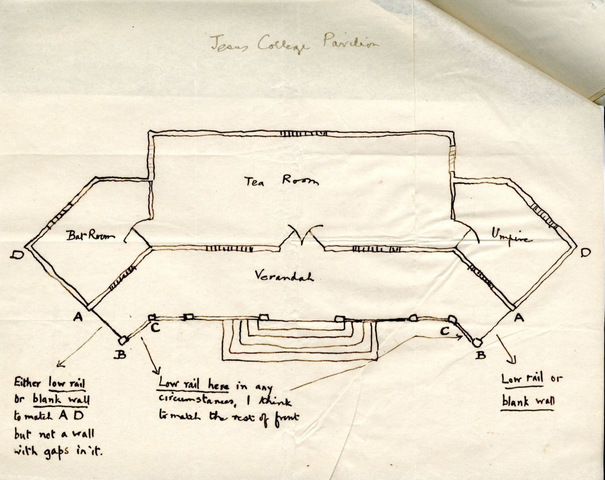 Floor plan of pavilion, 1924