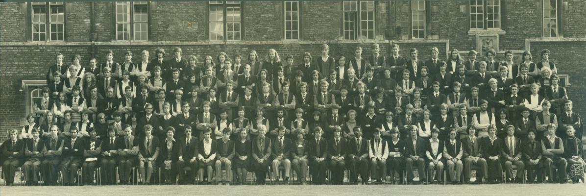 1979 matriculation photograph showing the first intake of female undergraduates