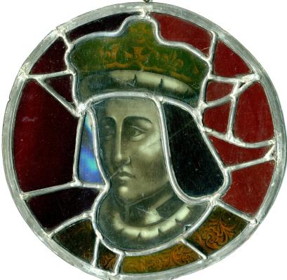 Roundel showing head of Henry VI or Henry VII