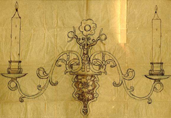 Sconce design with flower