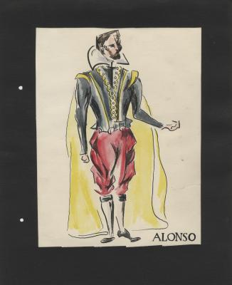 Costume design for Alonso