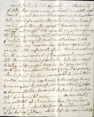 Mary Parish's letter to William French, p2