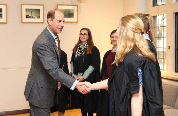 HRH The Earl of Wessex meeting representatives of the College student unions