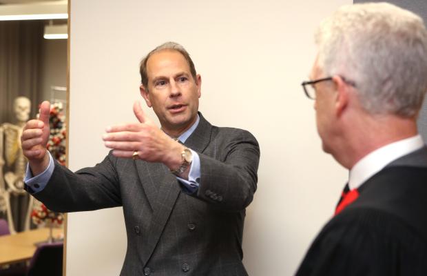 HRH The Earl of Wessex and Professor Ian White, Master of Jesus College