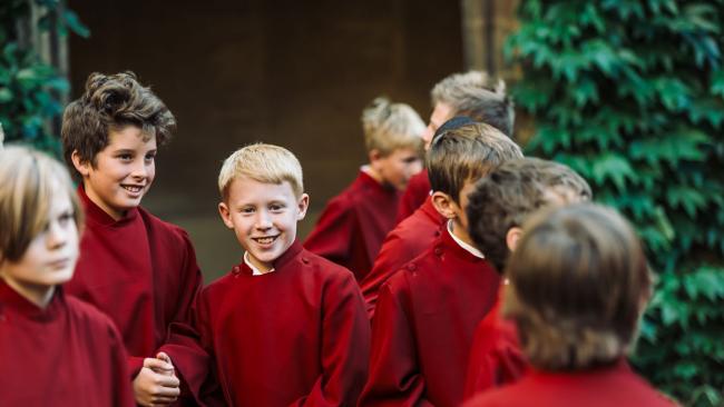 Image of Choristers in the cloister