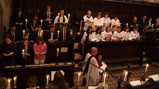 Image of Congregation and Choir in Chapel
