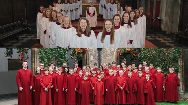 Image of Group shots of choir members from both Colleges