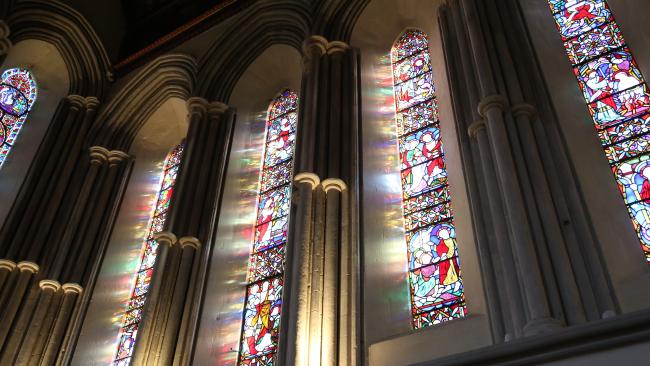 Image of light through the inner chapel windows
