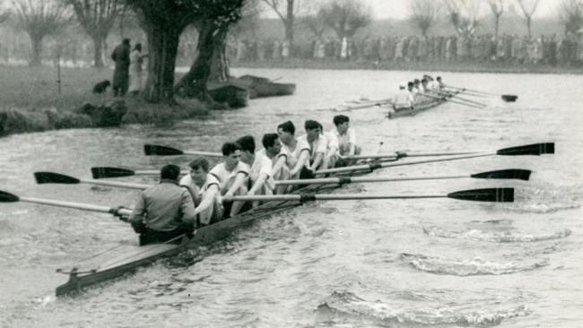 Image of Rowing team on the river 1946