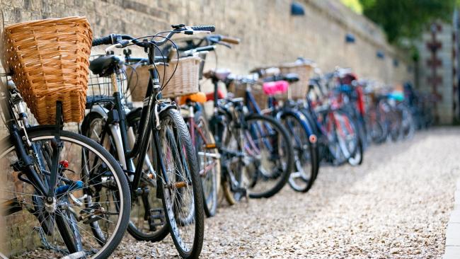 Image of Bikes in the College pedestrian entrance