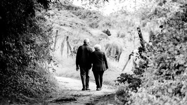 Image of Two people walking