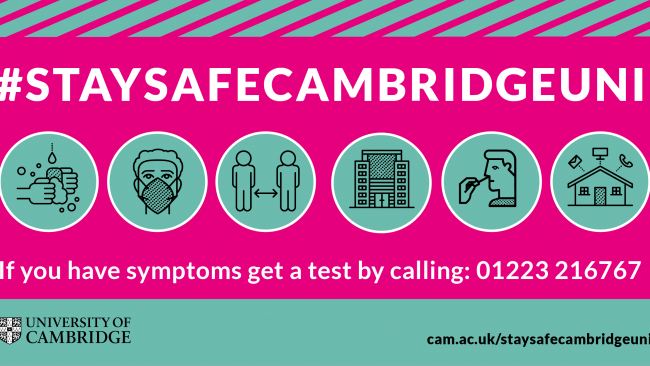 Image of‘Stay Safe Cambridge Uni’ public health campaign launched