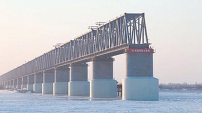 Image of Photograph of a half built bridge