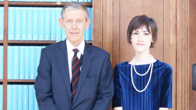 Image of Lord Toulson standing next to the winner of the College's inaugural Lord Toulson essay prize