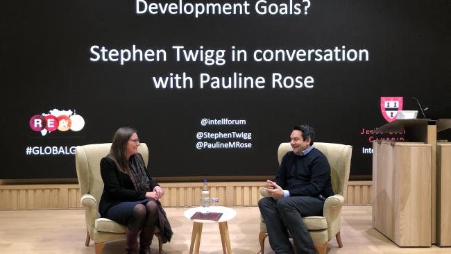 Image of Professor Rose and Stephen Twigg in Conversation