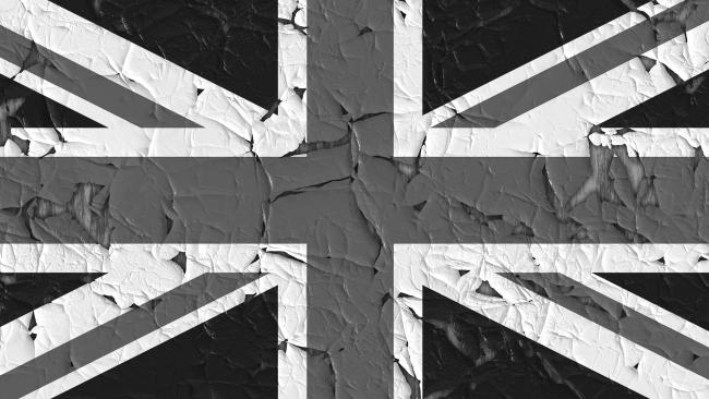 Image of Paint peeling UK flag