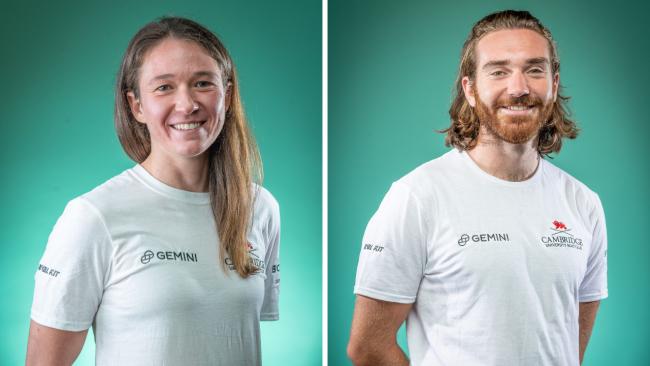 From left, Cambridge University Boat Club presidents for 2023-24, Jenna Armstrong and Seb Benzecry