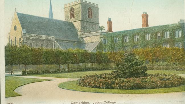 Cambridge University England UK United Kingdom Art Postcard Christ's College 