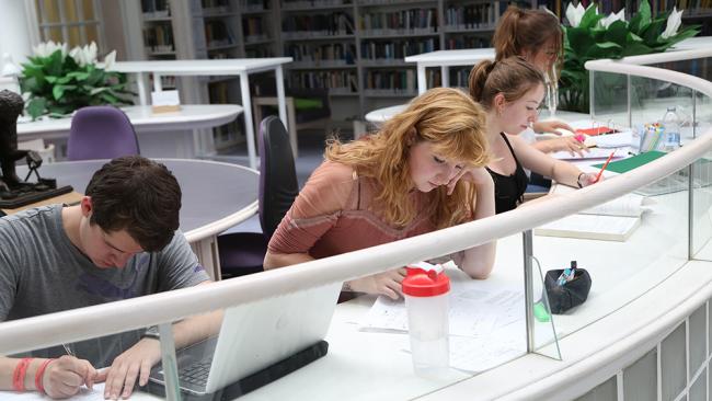Image of Students in the Quincentenary Library