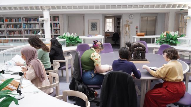 Image of Students working in the Library