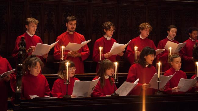 Choir singing in Chapel
