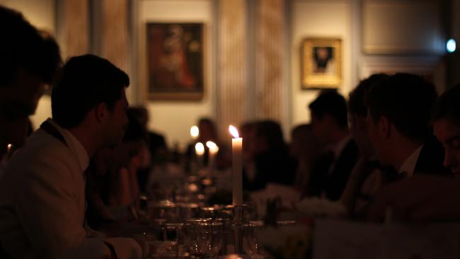 Photograph of a student dinner