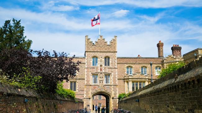 The main entrance and gate tower into Jesus College